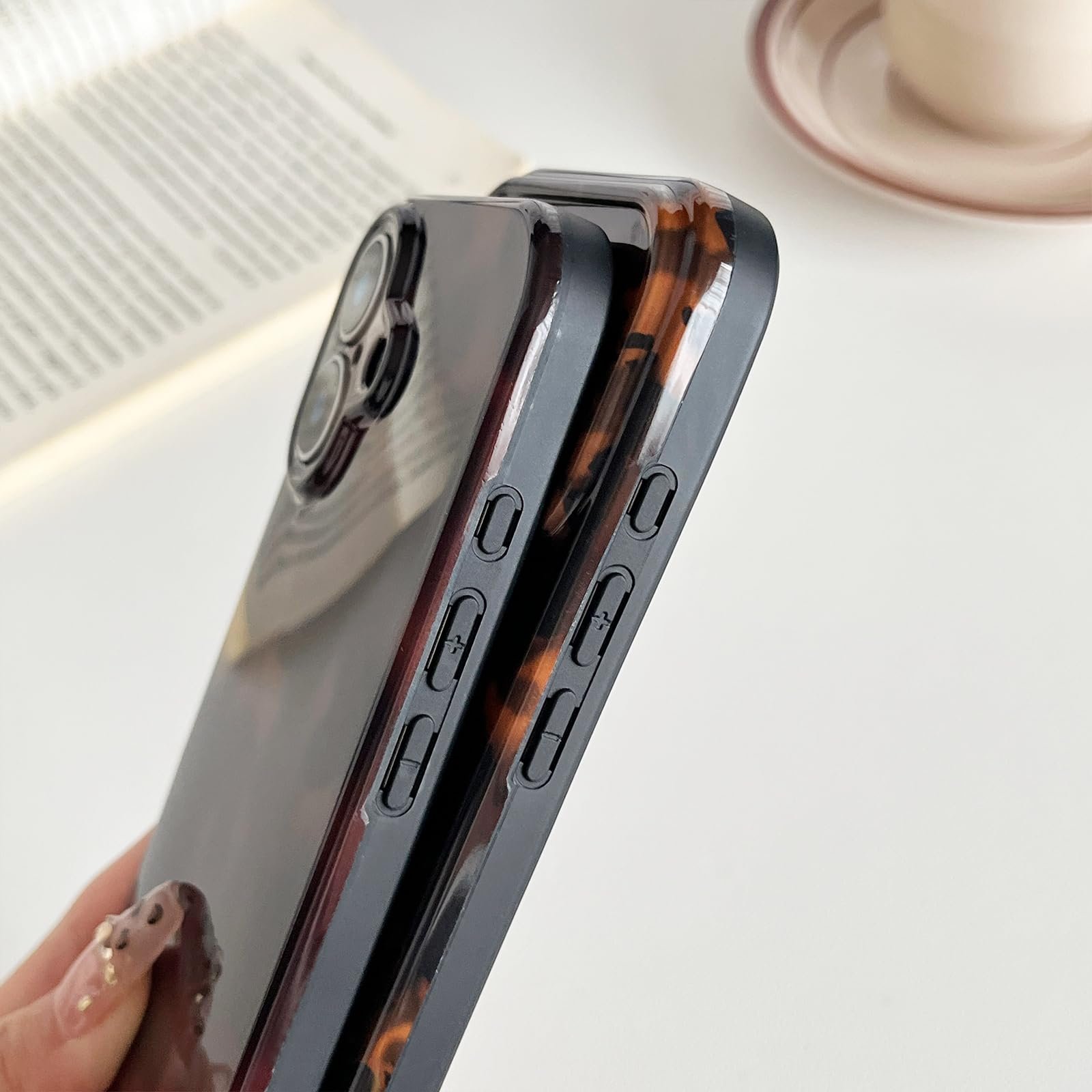 Compatible with iPhone 17 Pro Max Case, Tortoise Shell Chic Amber Brown Print Leopard, Fashion Classic Soft TPU Protective Case for Women Compatible with iPhone 17 Pro Max 6.9 '', Color2 - Image 8