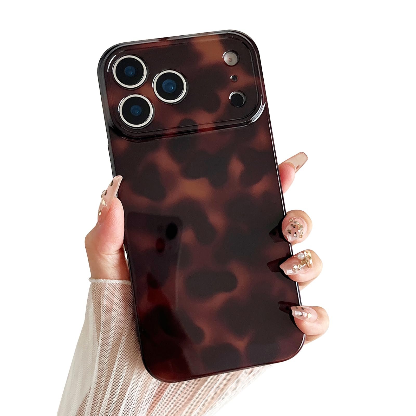 Compatible with iPhone 17 Pro Max Case, Tortoise Shell Chic Amber Brown Print Leopard, Fashion Classic Soft TPU Protective Case for Women Compatible with iPhone 17 Pro Max 6.9 '', Color2 - Image 11