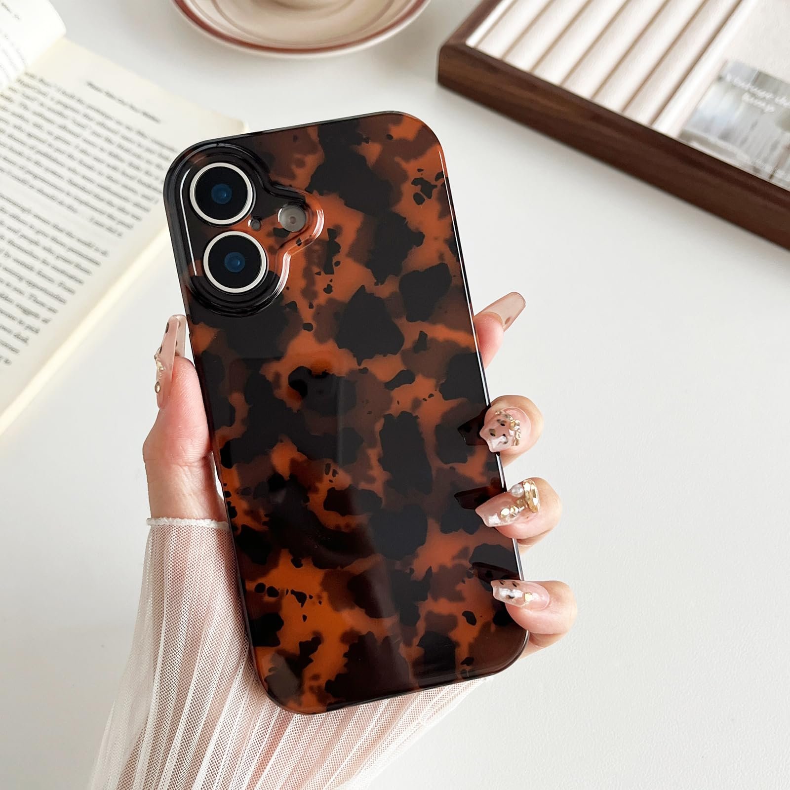 Compatible with iPhone 17 Pro Max Case, Tortoise Shell Chic Amber Brown Print Leopard, Fashion Classic Soft TPU Protective Case for Women Compatible with iPhone 17 Pro Max 6.9 '', Color2 - Image 18
