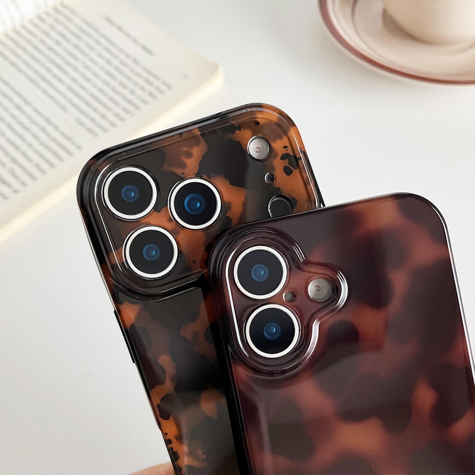 Compatible with iPhone 17 Pro Max Case, Tortoise Shell Chic Amber Brown Print Leopard, Fashion Classic Soft TPU Protective Case for Women Compatible with iPhone 17 Pro Max 6.9 '', Color2 - Image 5