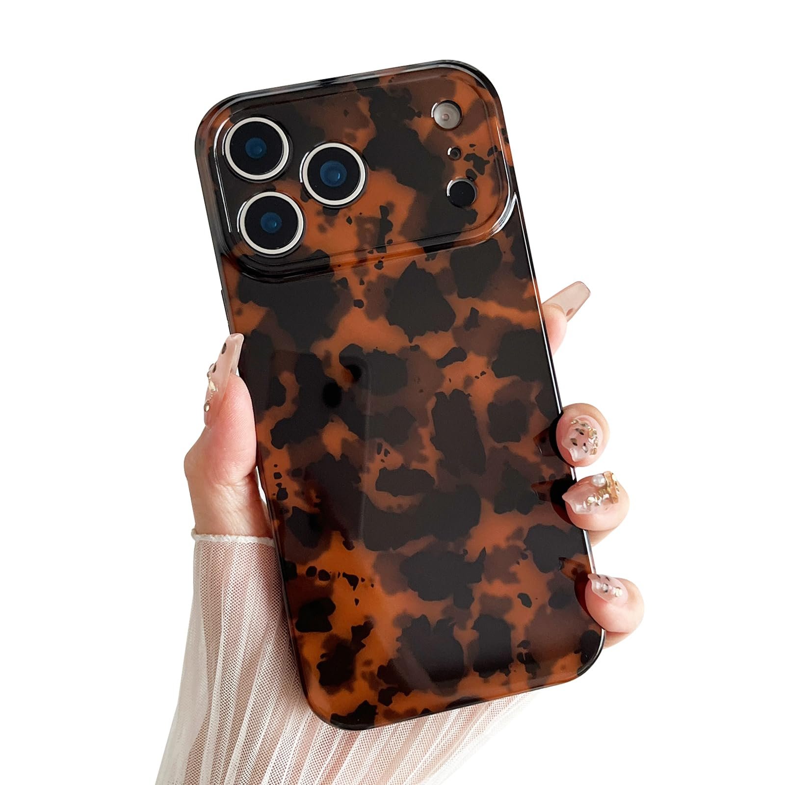 Compatible with iPhone 17 Pro Max Case, Tortoise Shell Chic Amber Brown Print Leopard, Fashion Classic Soft TPU Protective Case for Women Compatible with iPhone 17 Pro Max 6.9 '', Color2 - Image 9