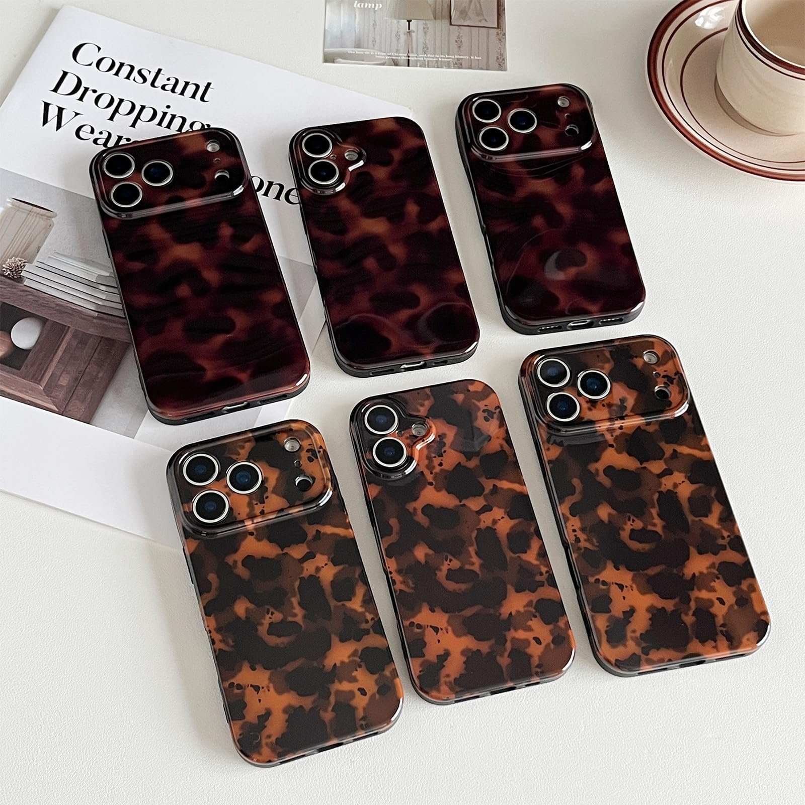 Compatible with iPhone 17 Pro Max Case, Tortoise Shell Chic Amber Brown Print Leopard, Fashion Classic Soft TPU Protective Case for Women Compatible with iPhone 17 Pro Max 6.9 '', Color2 - Image 20