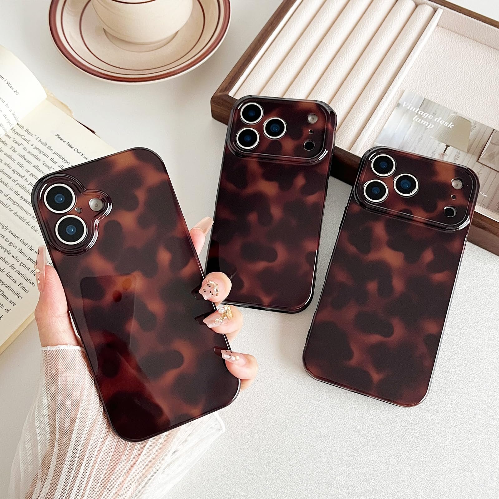 Compatible with iPhone 17 Pro Max Case, Tortoise Shell Chic Amber Brown Print Leopard, Fashion Classic Soft TPU Protective Case for Women Compatible with iPhone 17 Pro Max 6.9 '', Color2 - Image 12